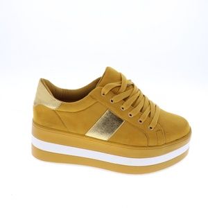 New Women Retro Chunky Lace Up Platform